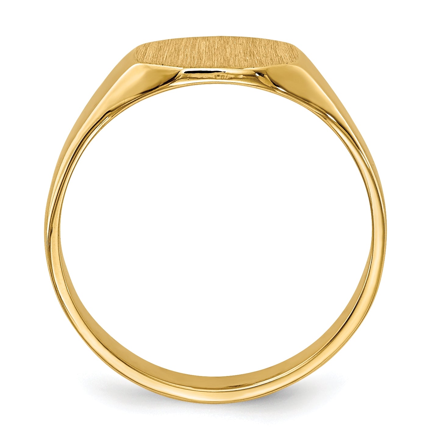 14K Yellow Gold 8.0x6.25mm Closed Back Signet Ring