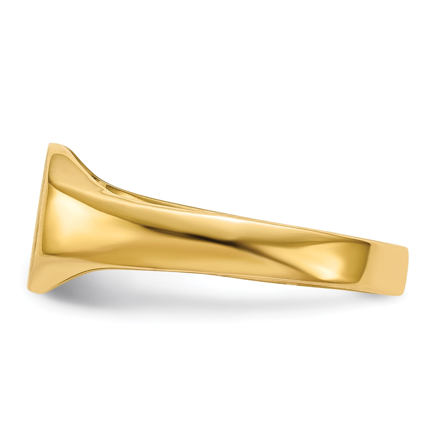 14K Yellow Gold 8.0x6.25mm Closed Back Signet Ring