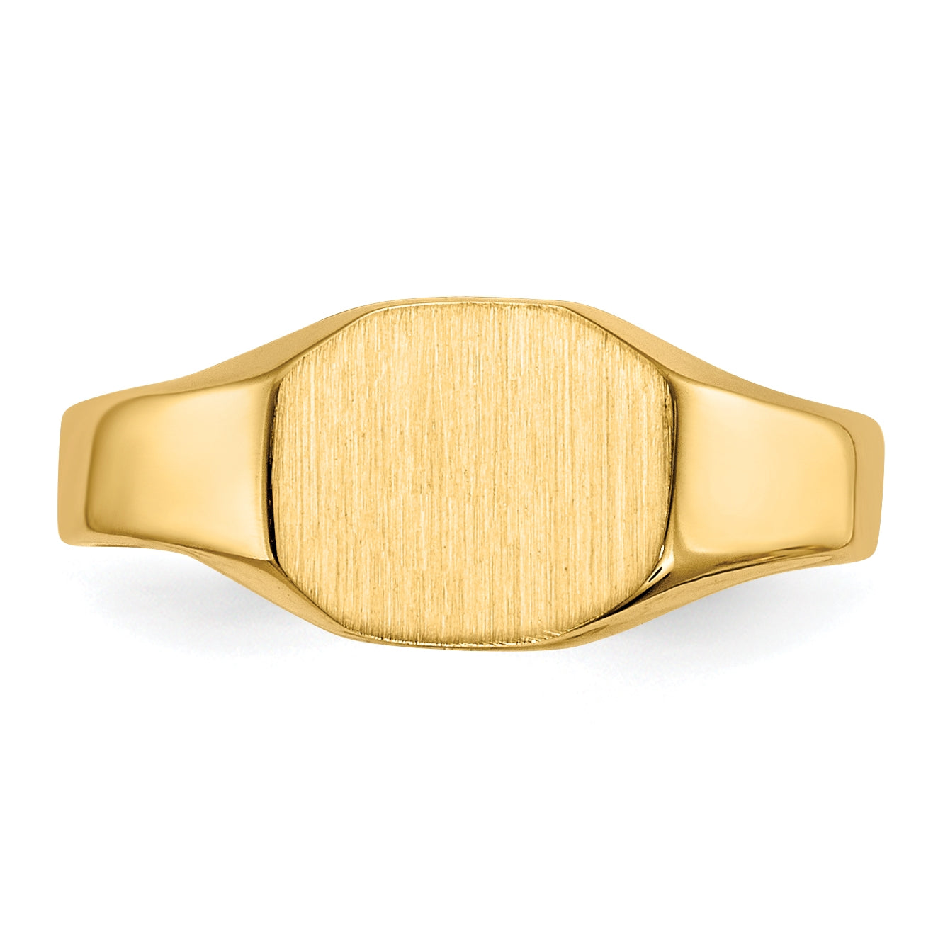 14K Yellow Gold 8.0x6.25mm Closed Back Signet Ring