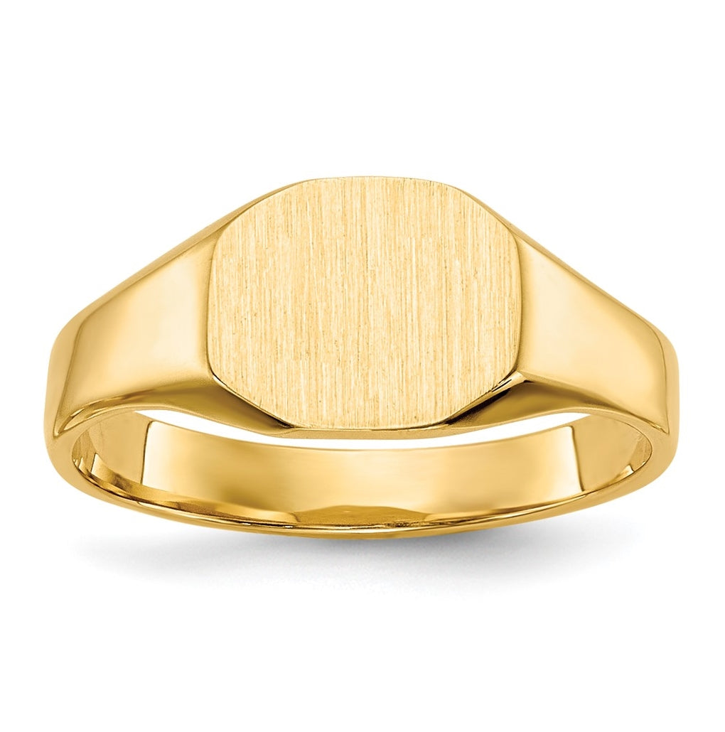 14K Yellow Gold 8.0x6.25mm Closed Back Signet Ring