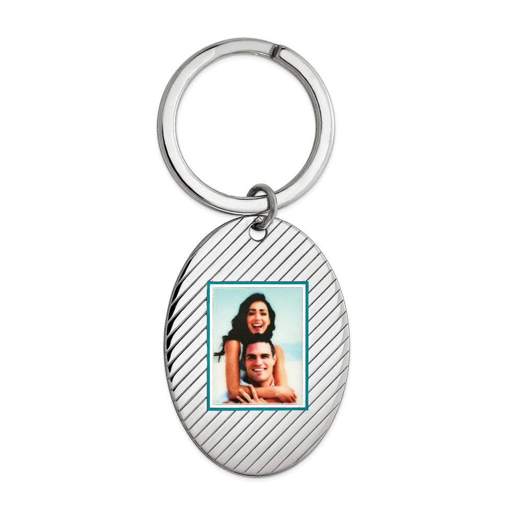 Sterling Silver Rhodium plated Picture Jewelry Key Chain