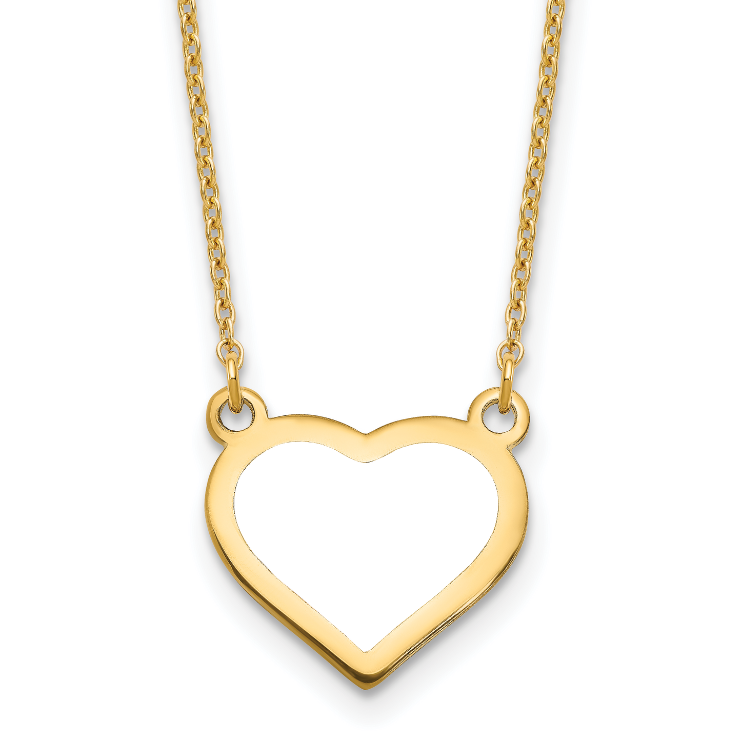 Sterling Silver Gold plated Small Heart Picture Jewelry Necklace
