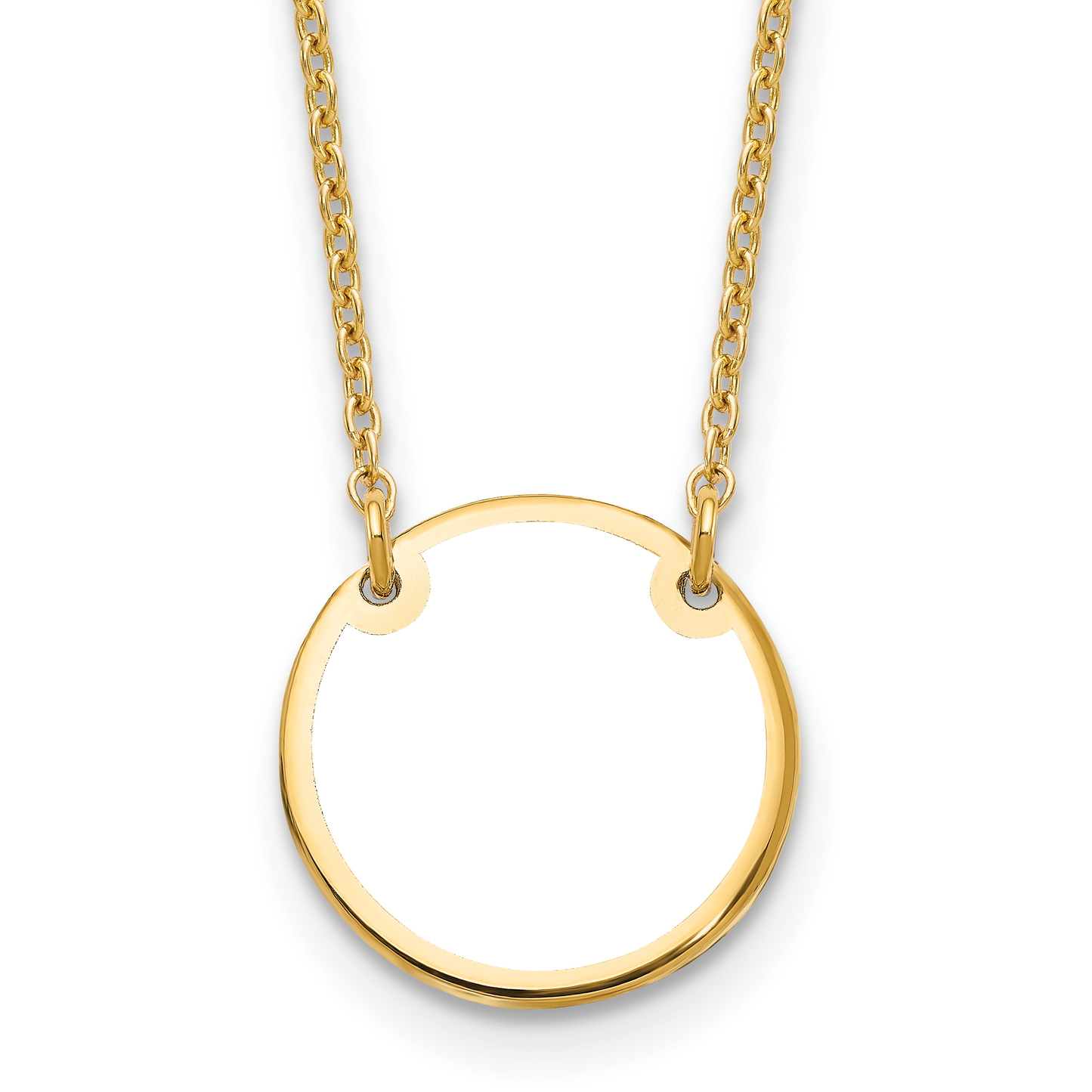 Sterling Silver Gold plated Small Picture Jewelry Disc Necklace