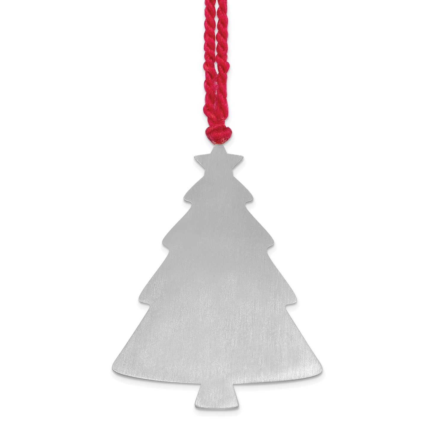 Sterling Silver Rhodium plated Christmas Tree Picture Ornament