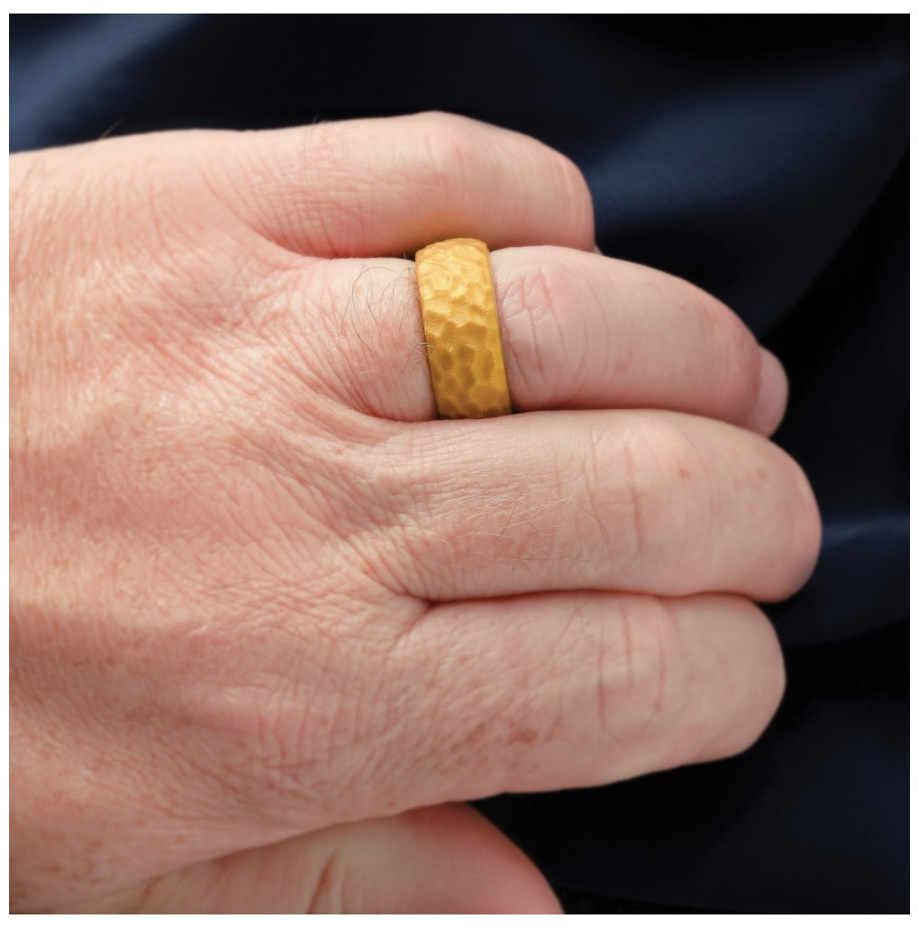 Silicone 8.50mm Hammered Band