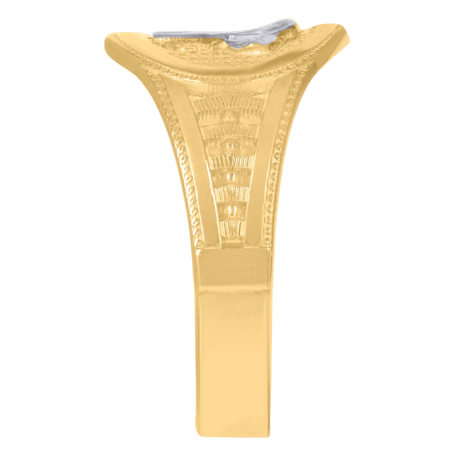 10K Two-Tone Gold Womens Baby Elephant Good Luck Ring