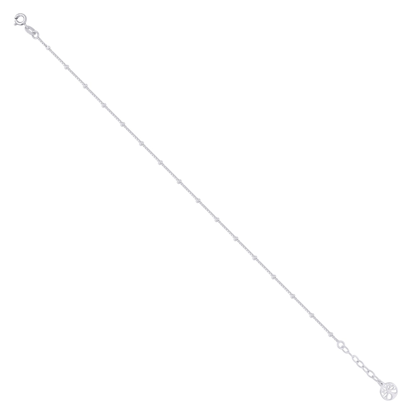 Sterling Silver Women Fashion Tree Of Life Anklet