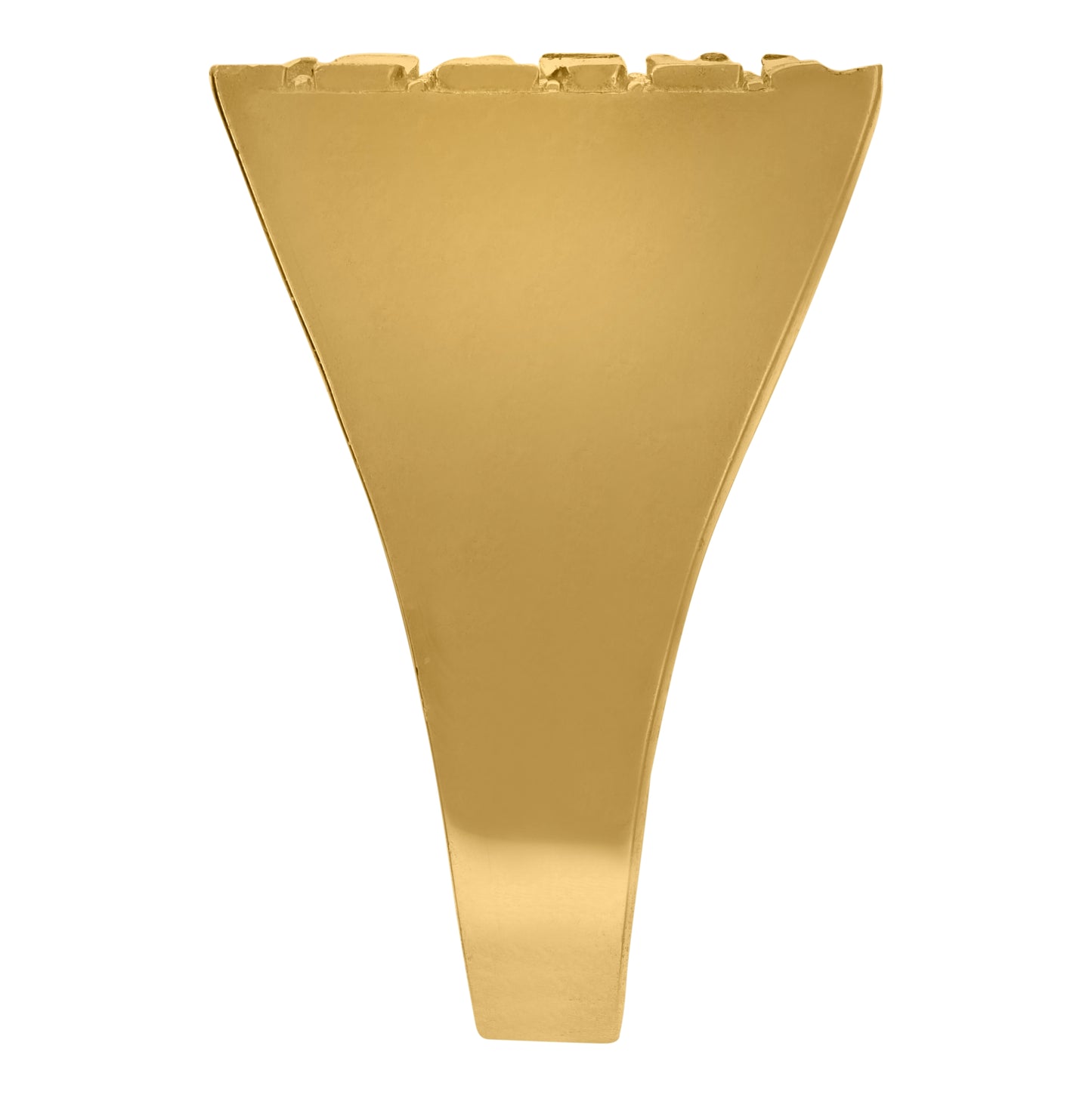10K Yellow Gold Mens Cubic Zirconia Square Head Nugget Fashion Ring
