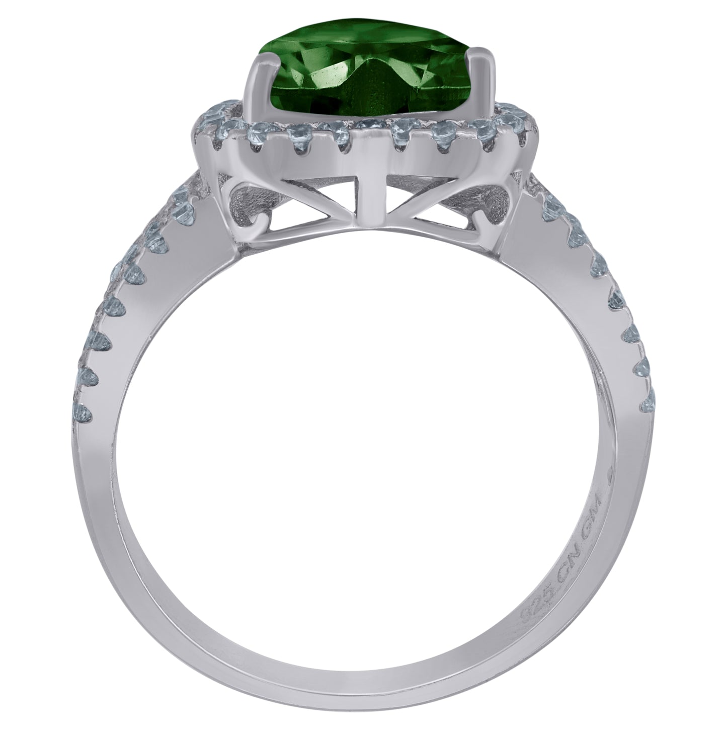Sterling Silver Womens Cubic Zirconia Heart Bridal Anniversary Wedding Engagement Band Ring