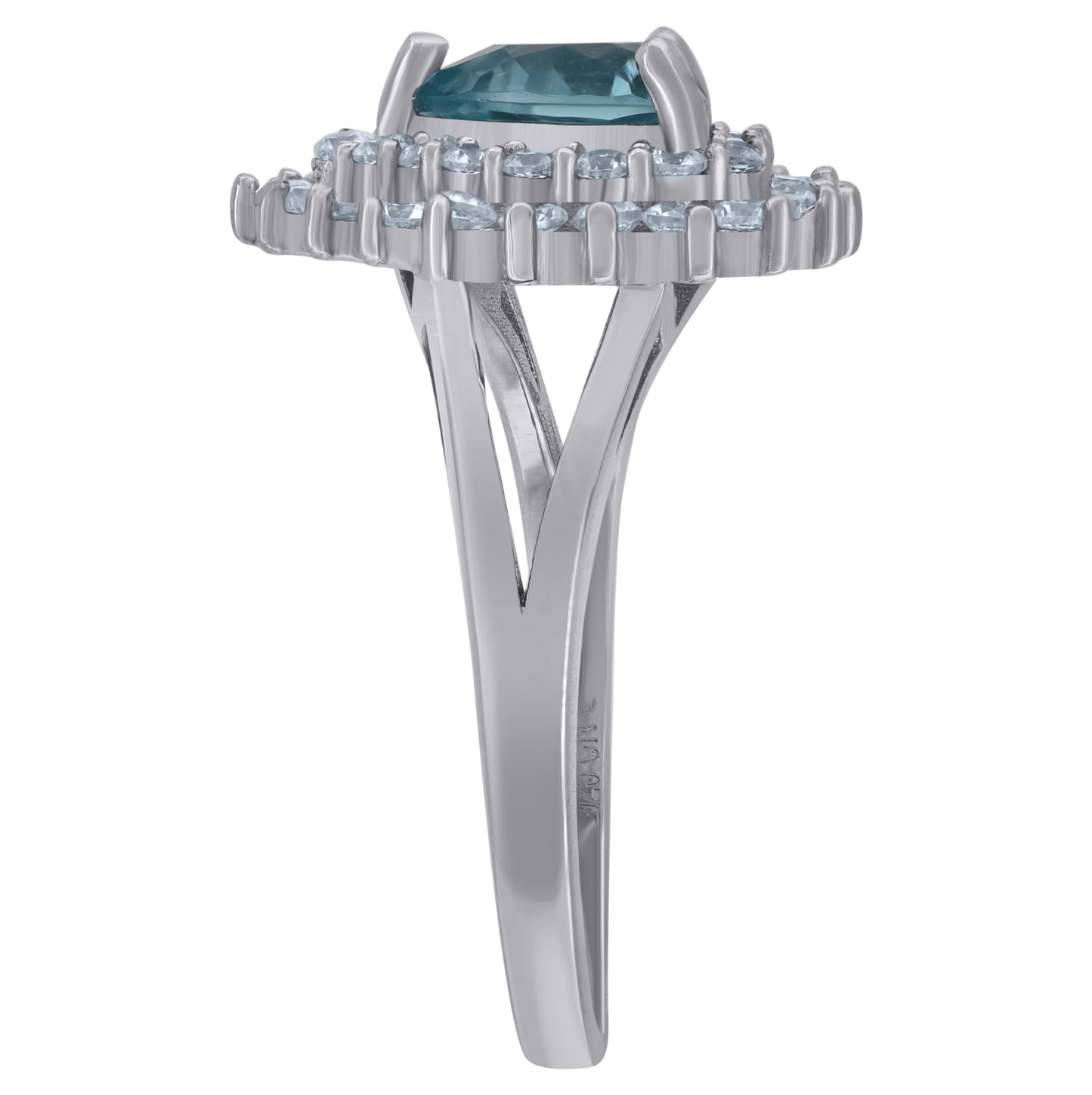 Sterling Silver Womens Cubic Zirconia Heart Bridal Anniversary Engagement Wedding Ring