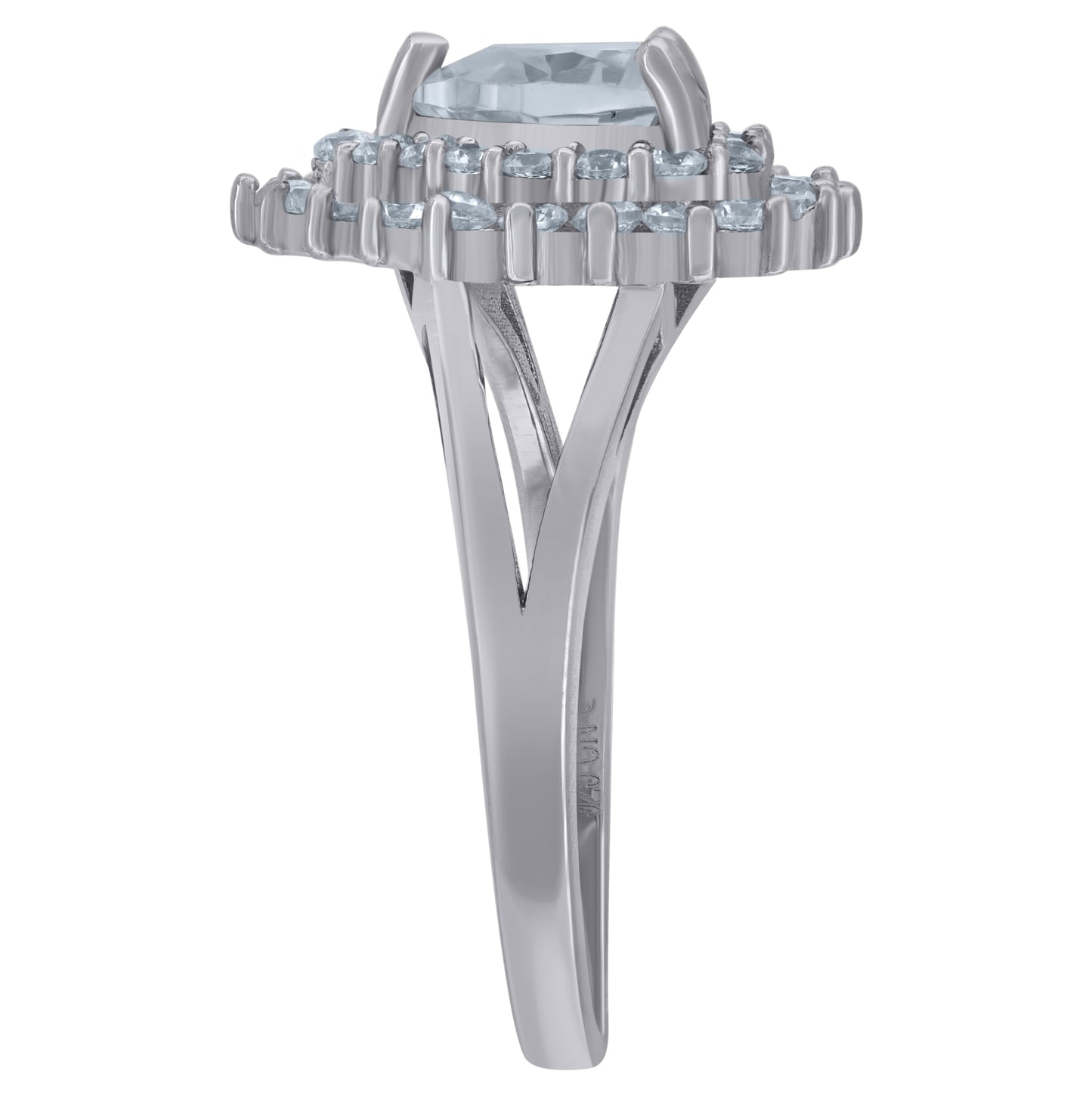Sterling Silver Womens Cubic Zirconia Heart Bridal Anniversary Engagement Wedding Ring