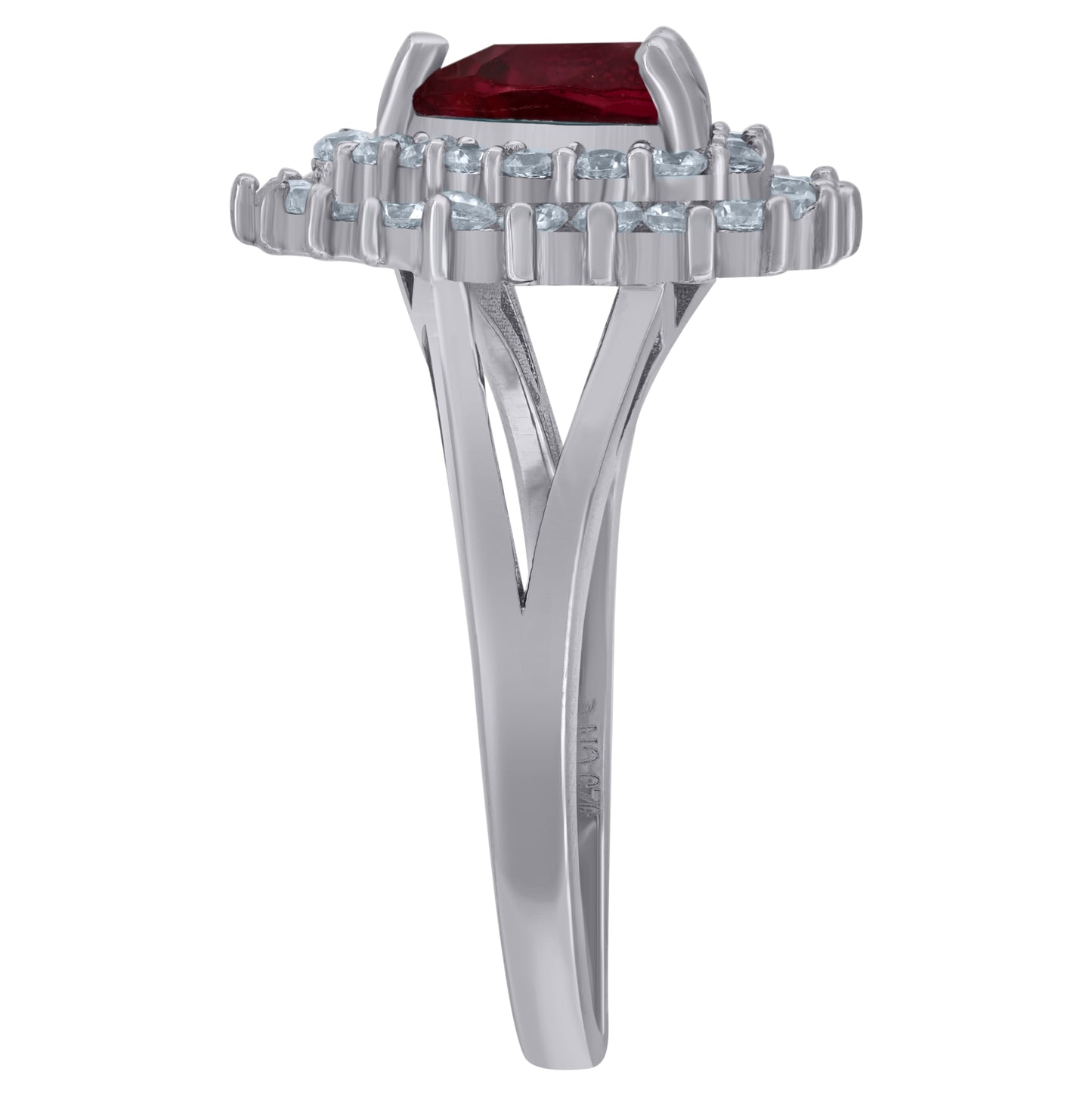 Sterling Silver Womens Cubic Zirconia Heart Bridal Anniversary Engagement Wedding Ring