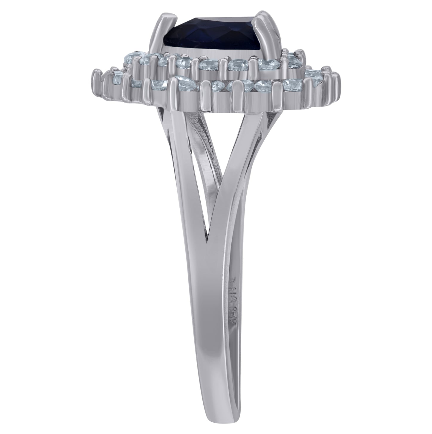 Sterling Silver Womens Cubic Zirconia Heart Bridal Anniversary Engagement Wedding Ring