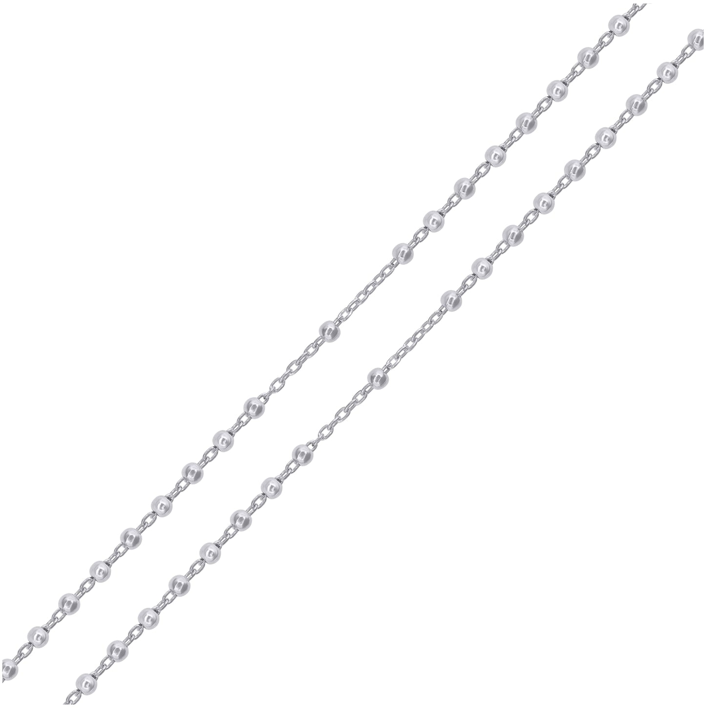 Sterling Silver Or Yellow-Tone Or Rhodium Plated Unisex Rosary Necklace