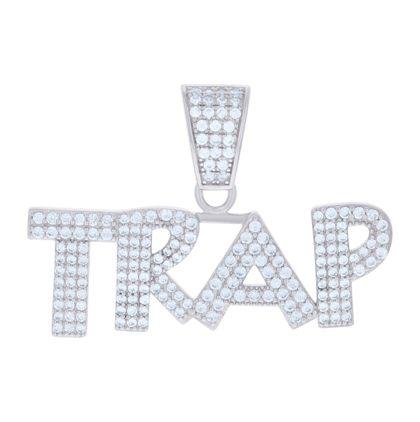 Sterling Silver Mens TRAP Fashion Charm Pendant