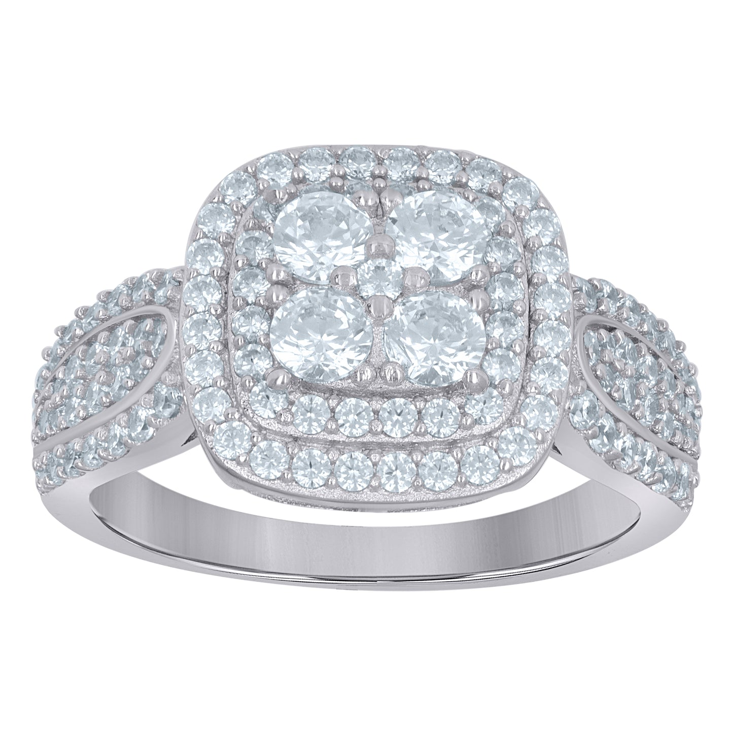 Sterling Silver Mens Cubic-Zirconia Fashion Ring