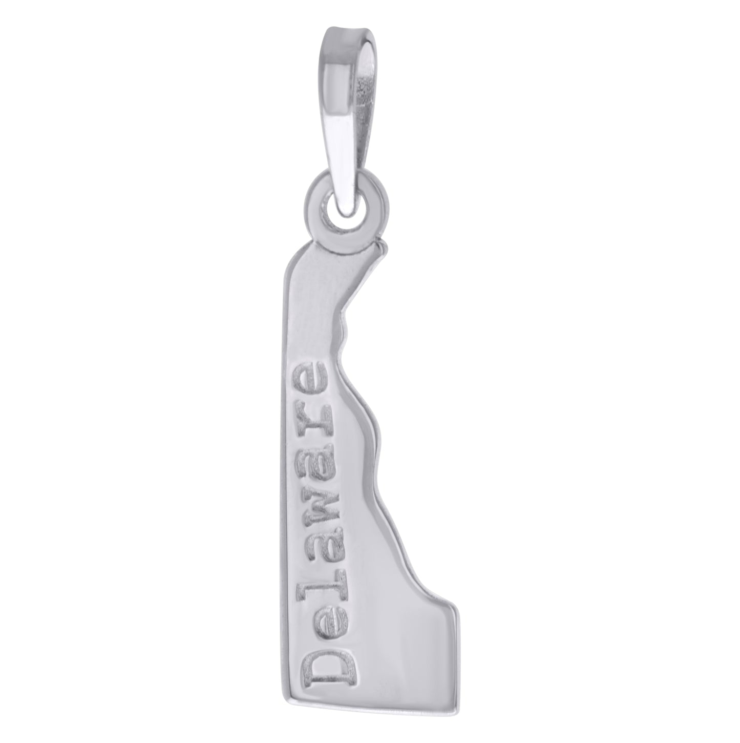 Sterling Silver Unisex American States Delaware Charm Pendant