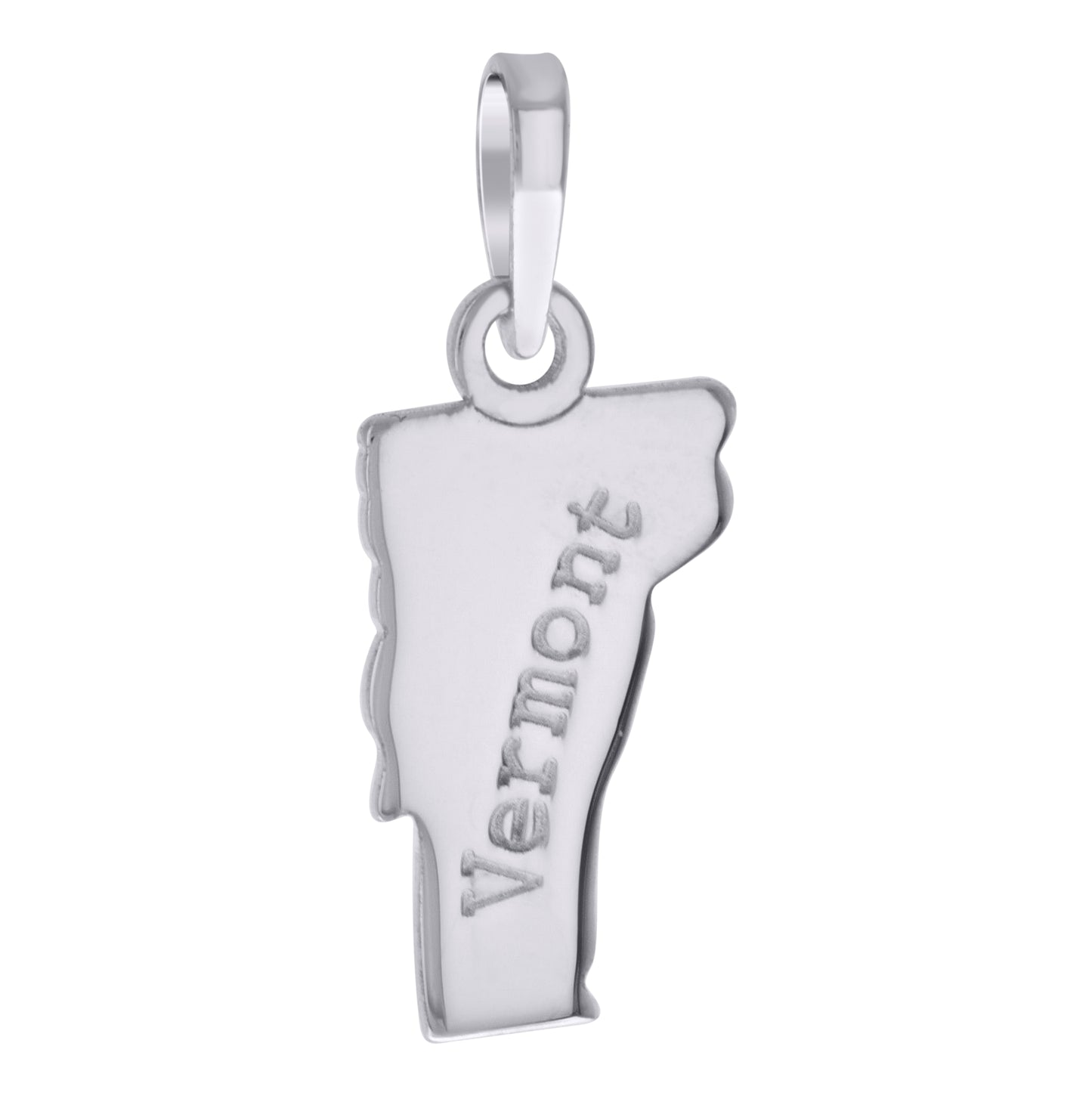Sterling Silver Unisex American States Vermont Charm Pendant