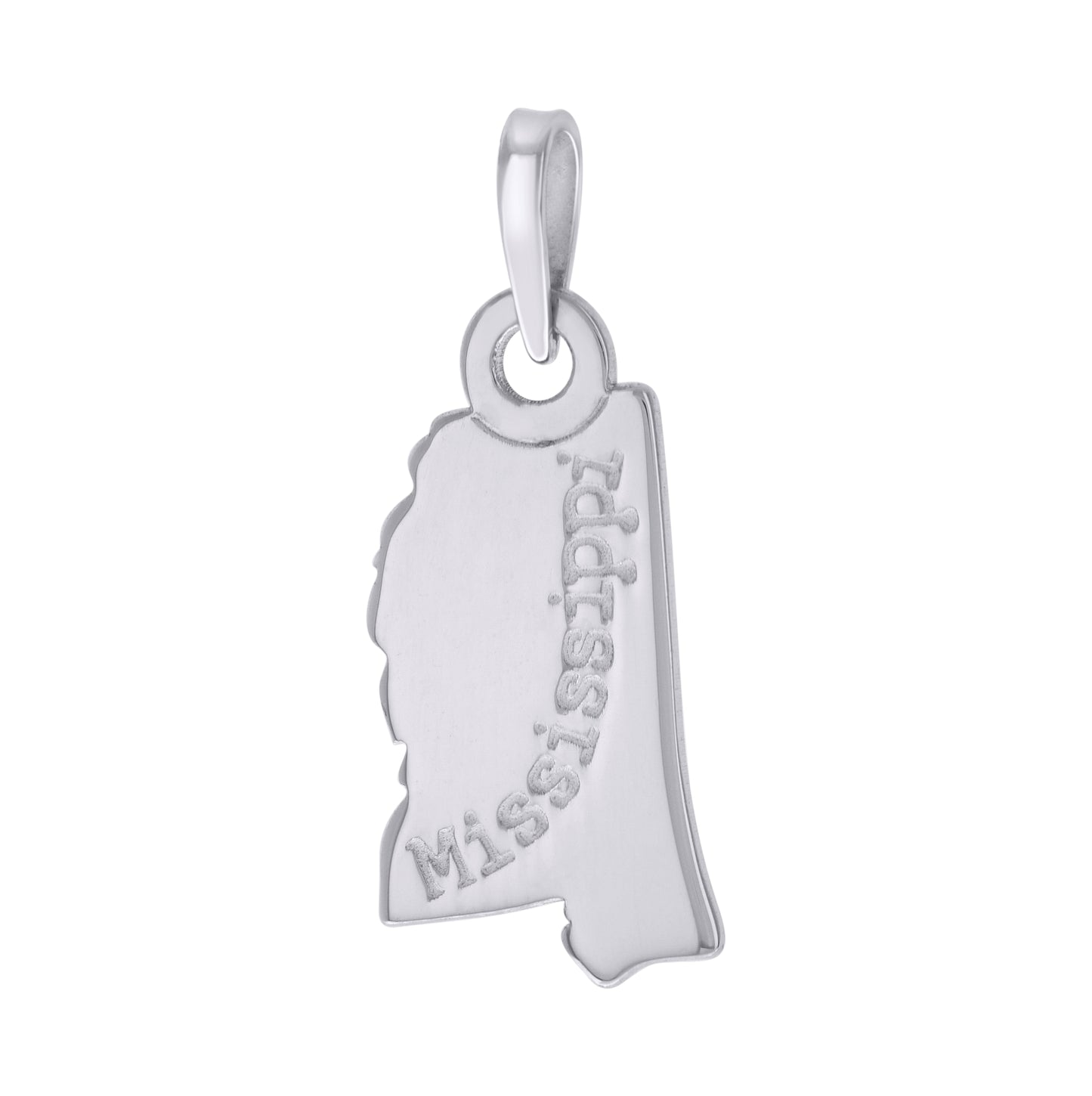 Sterling Silver Unisex American States Mississippi Charm Pendant