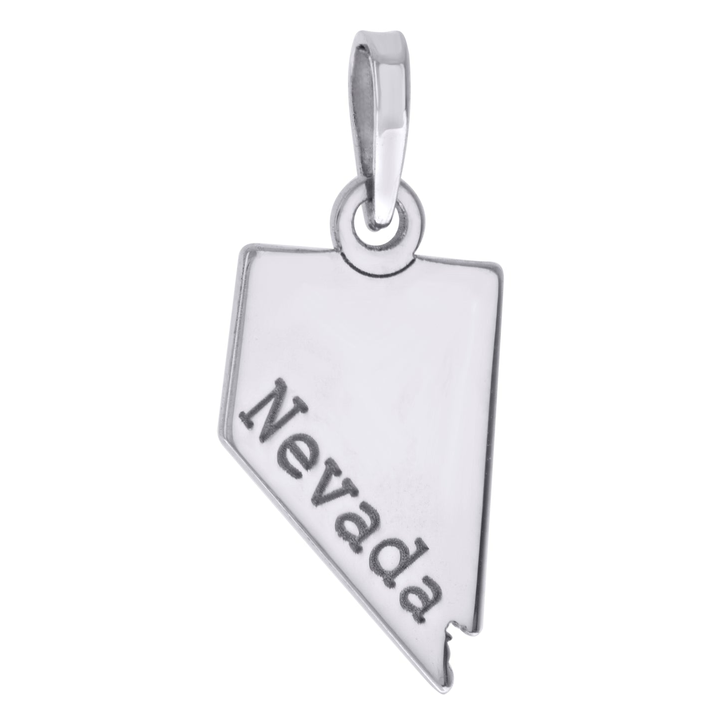 Sterling Silver Unisex American States Nevada Charm Pendant