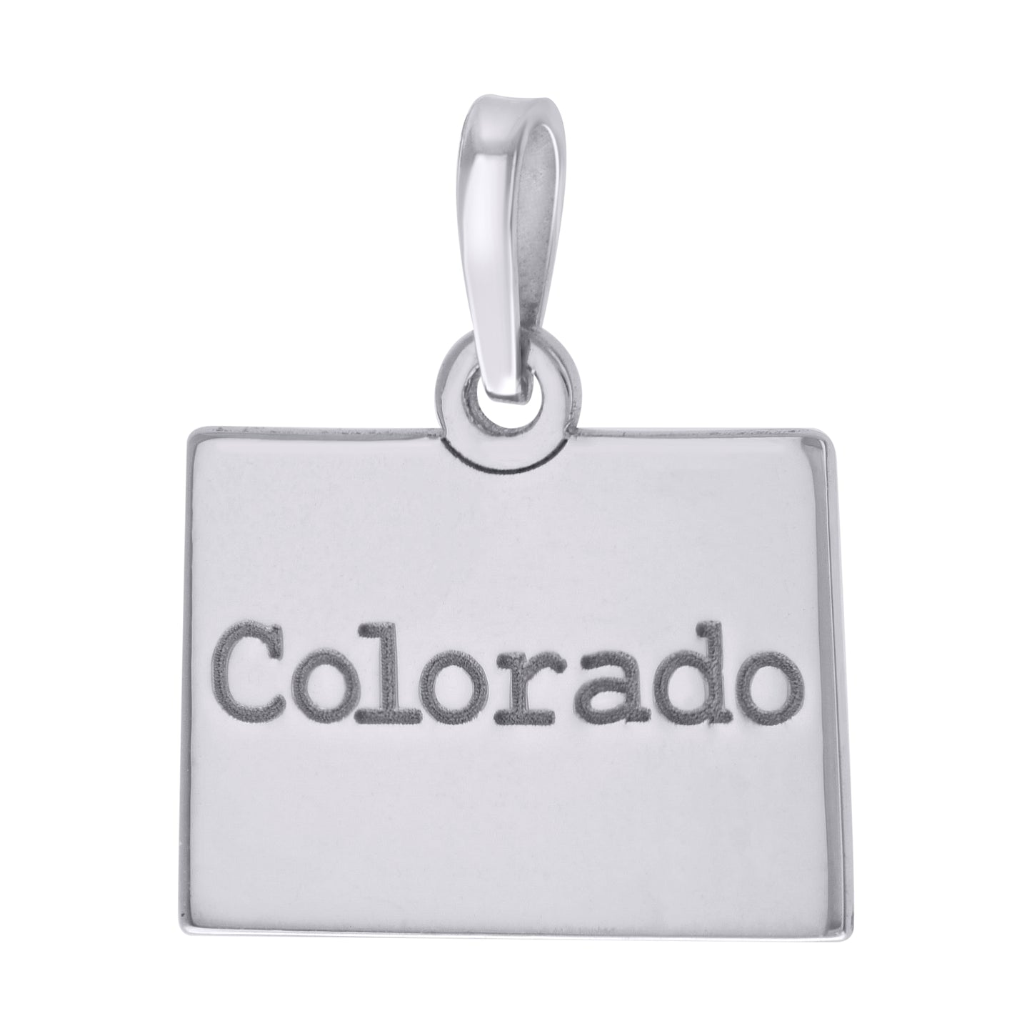 Sterling Silver Unisex American States Colorado Charm Pendant