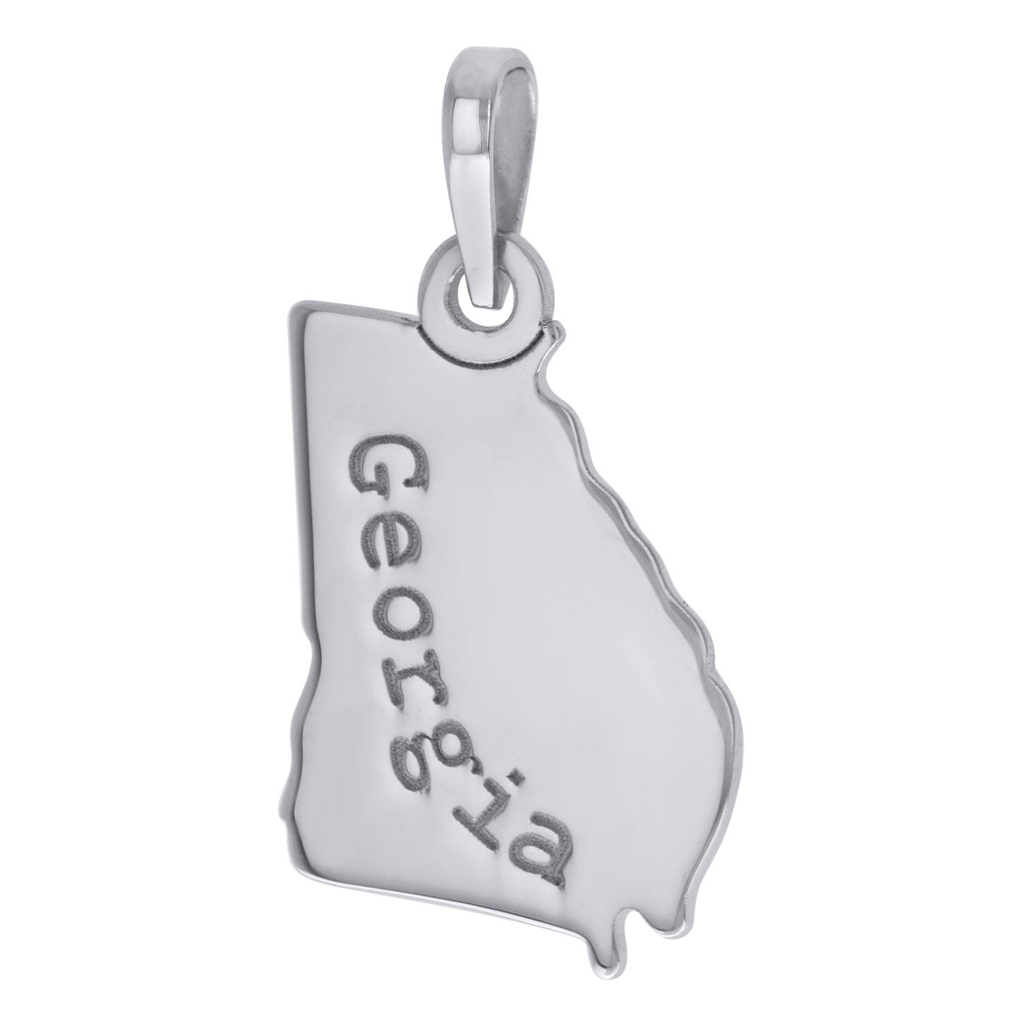 Sterling Silver Unisex American States Georgia Charm Pendant