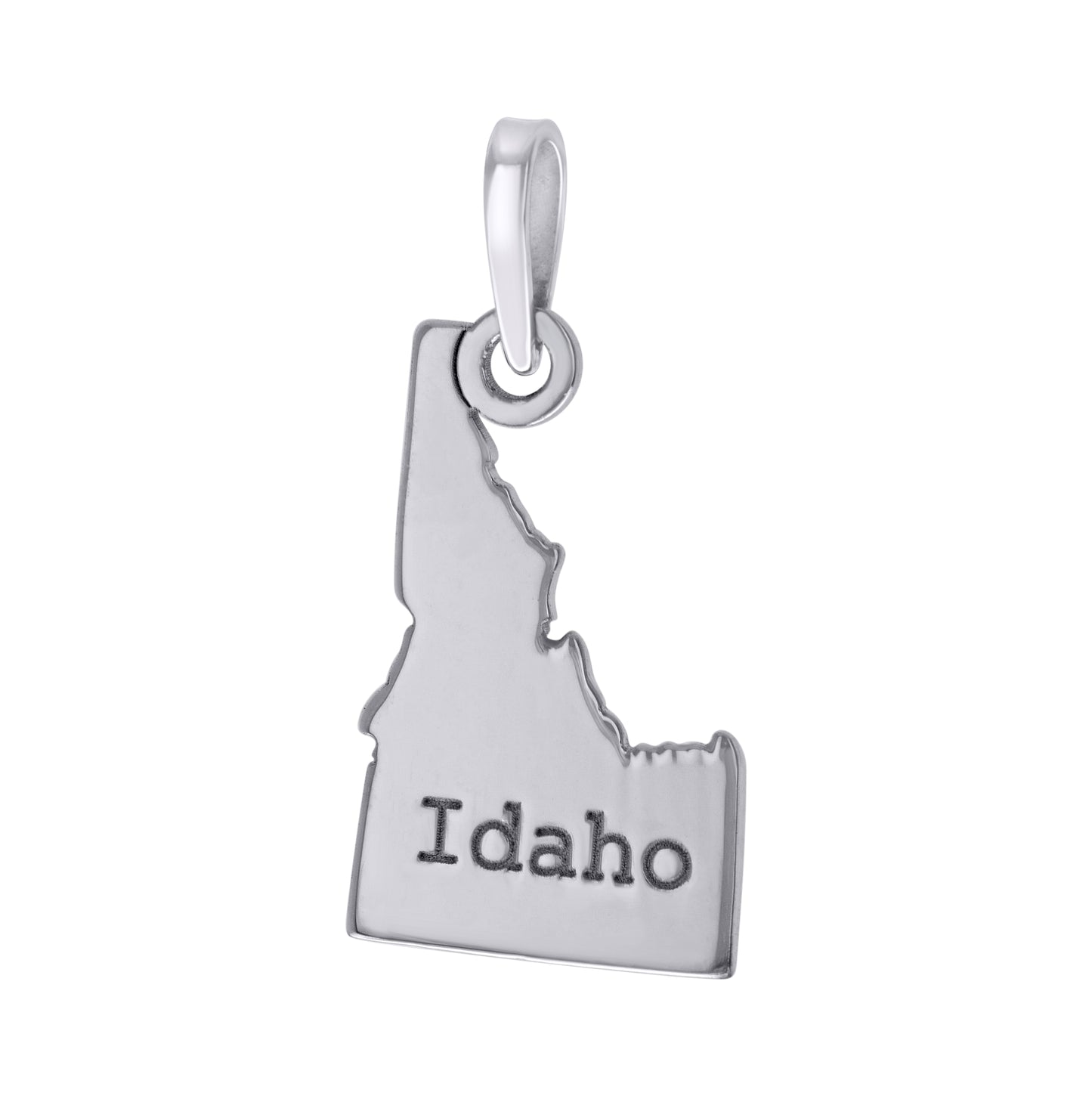 Sterling Silver Unisex American States Idaho Charm Pendant