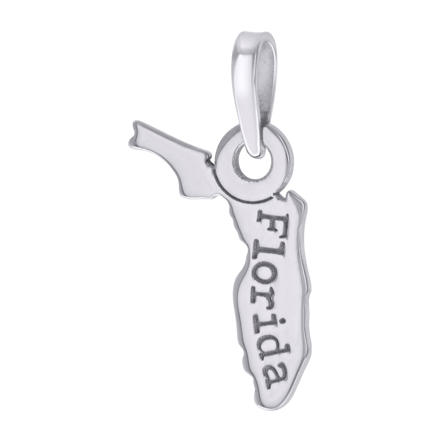 Sterling Silver Unisex American States Florida Charm Pendant