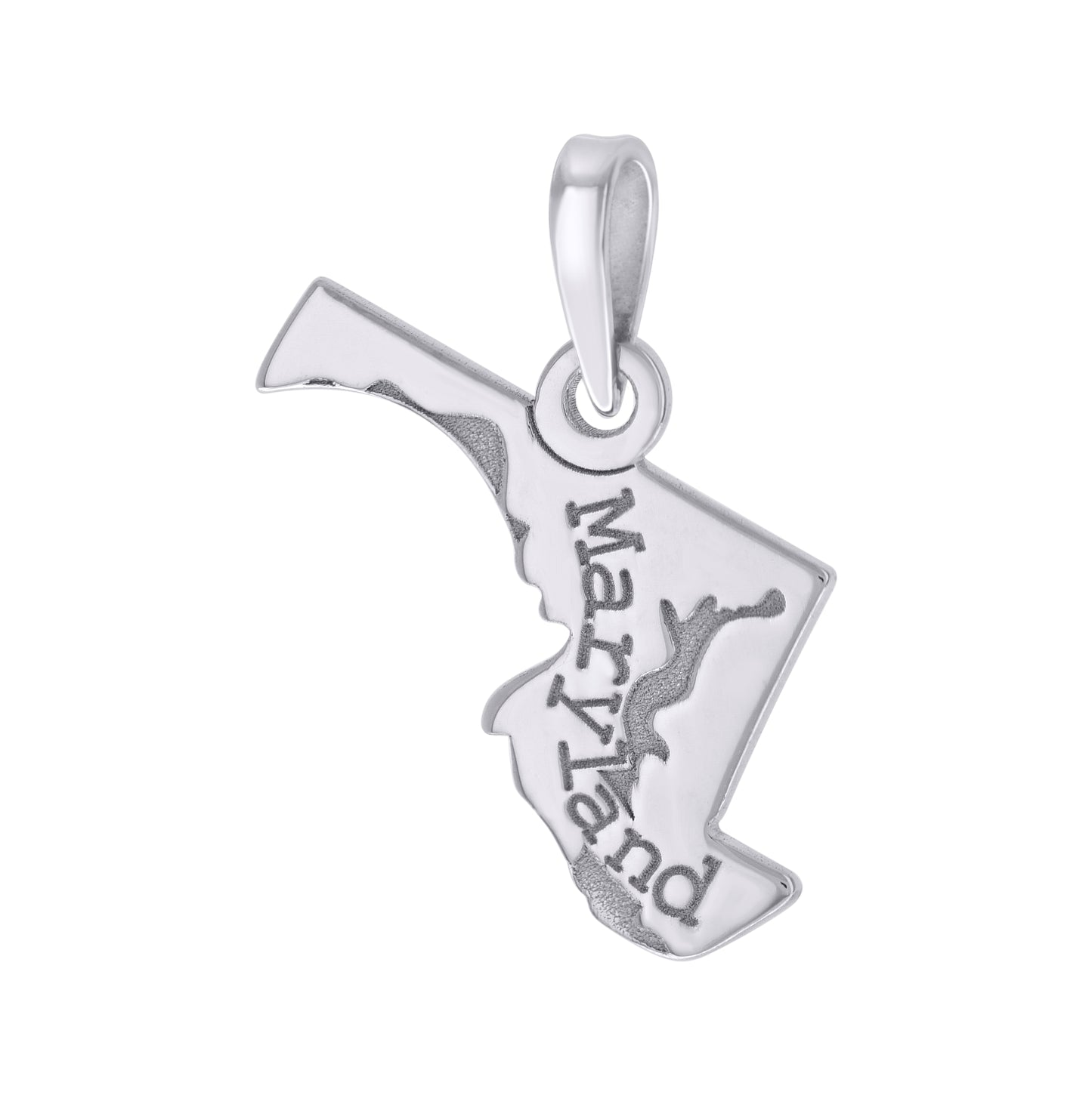 Sterling Silver Unisex American States Maryland Charm Pendant