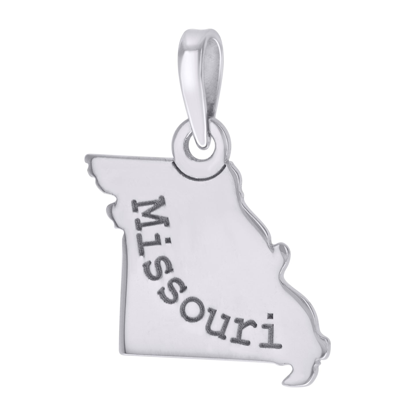 Sterling Silver Unisex American States Missouri Charm Pendant