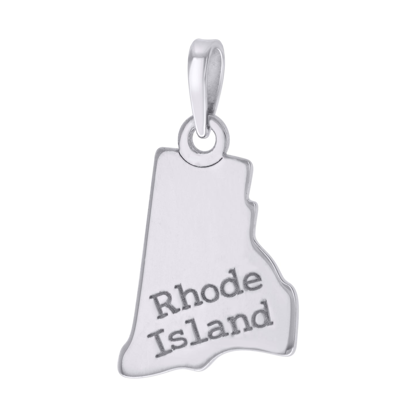 Sterling Silver Unisex American States Rhode Island Charm Pendant