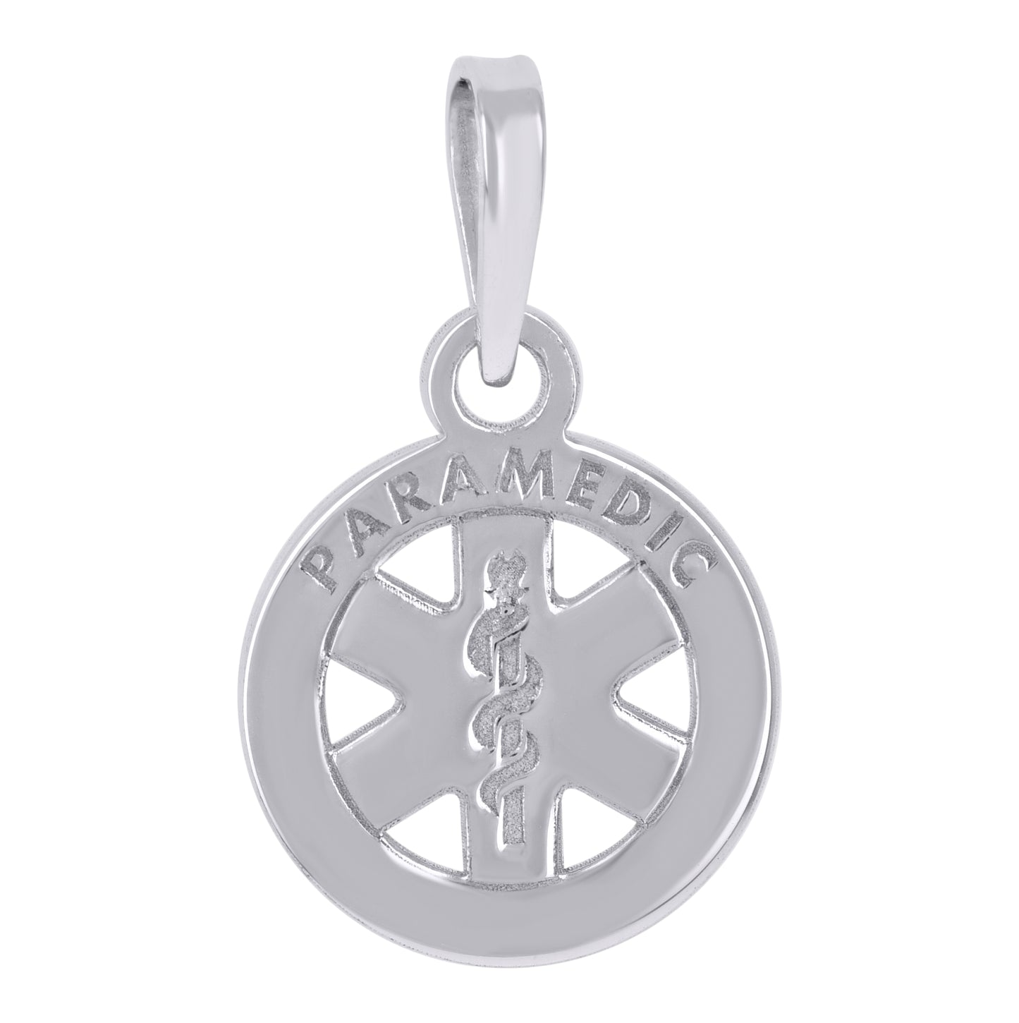 Sterling Silver Womens Para Medical Symbols Occupation Charm Pendant