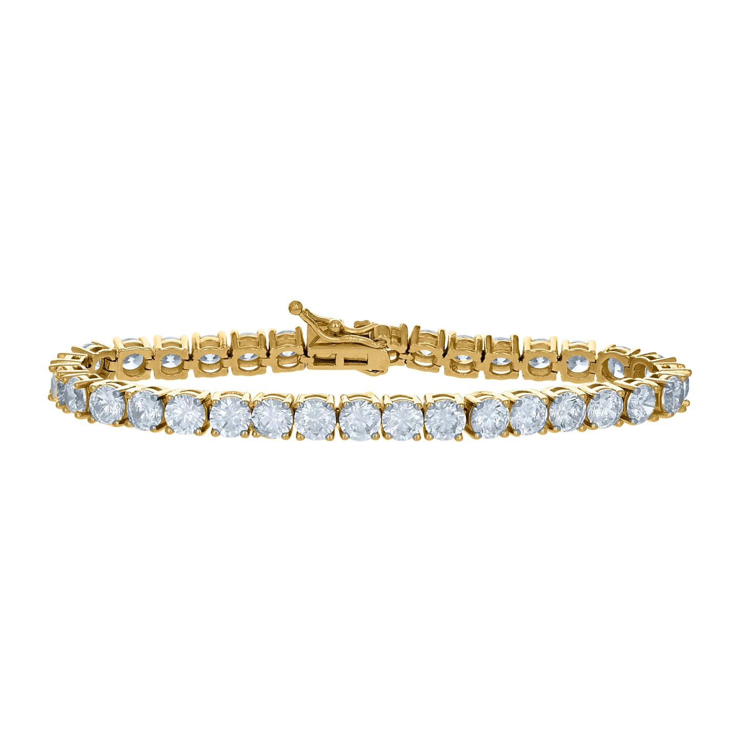Sterling Silver Womens Cubic-Zirconia Tennis Bracelet 7 Inches