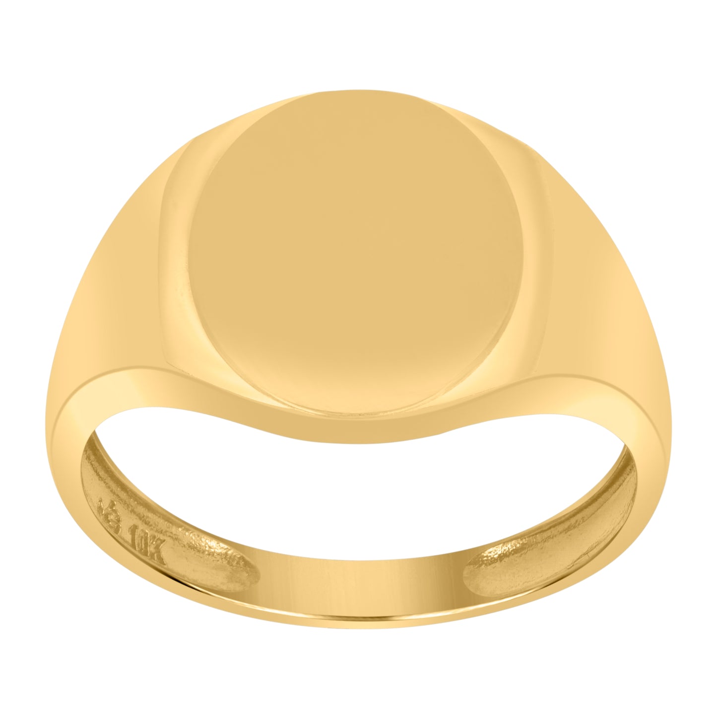 10K Yellow Gold Mens Signet Ring