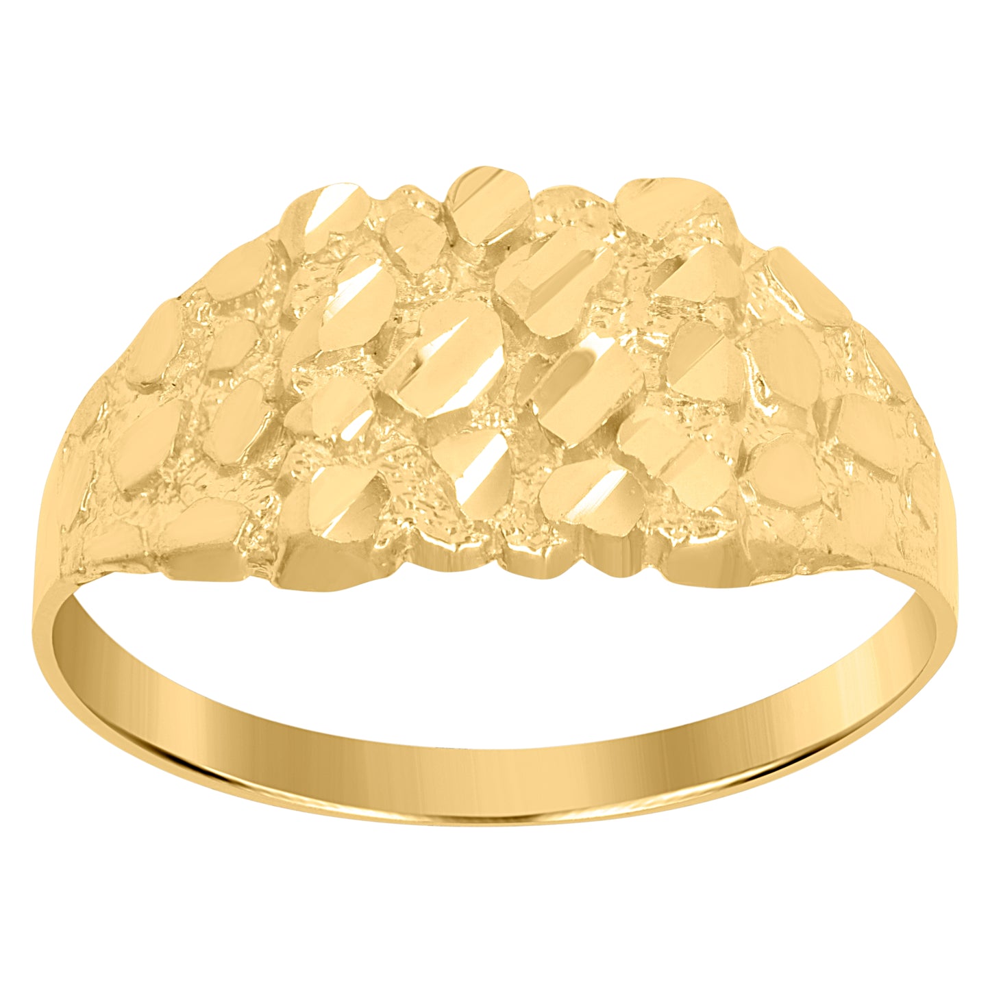 10K Yellow Gold Womens Nugget Ring