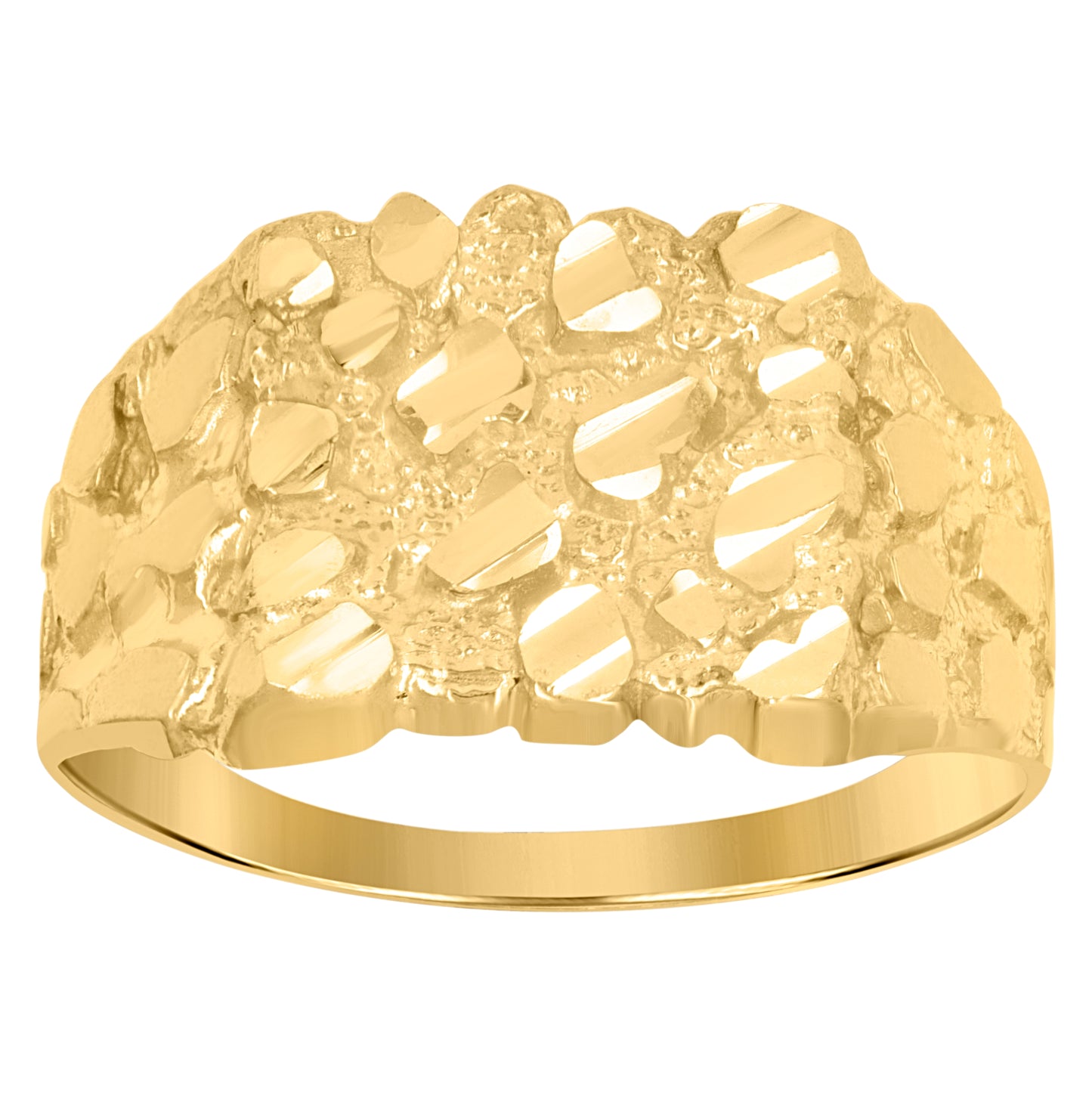 10K Yellow Gold Womens Nugget Ring