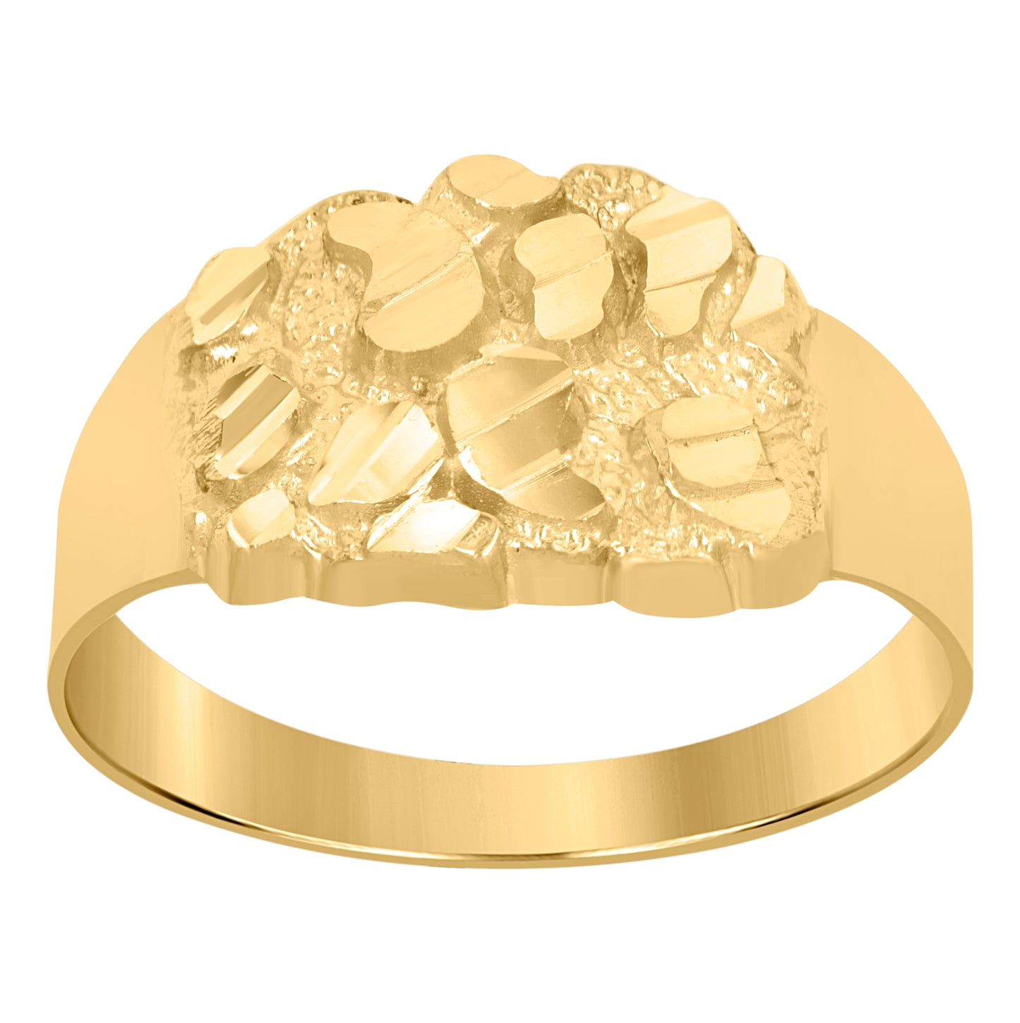 10K Yellow Gold Womens Nugget Ring