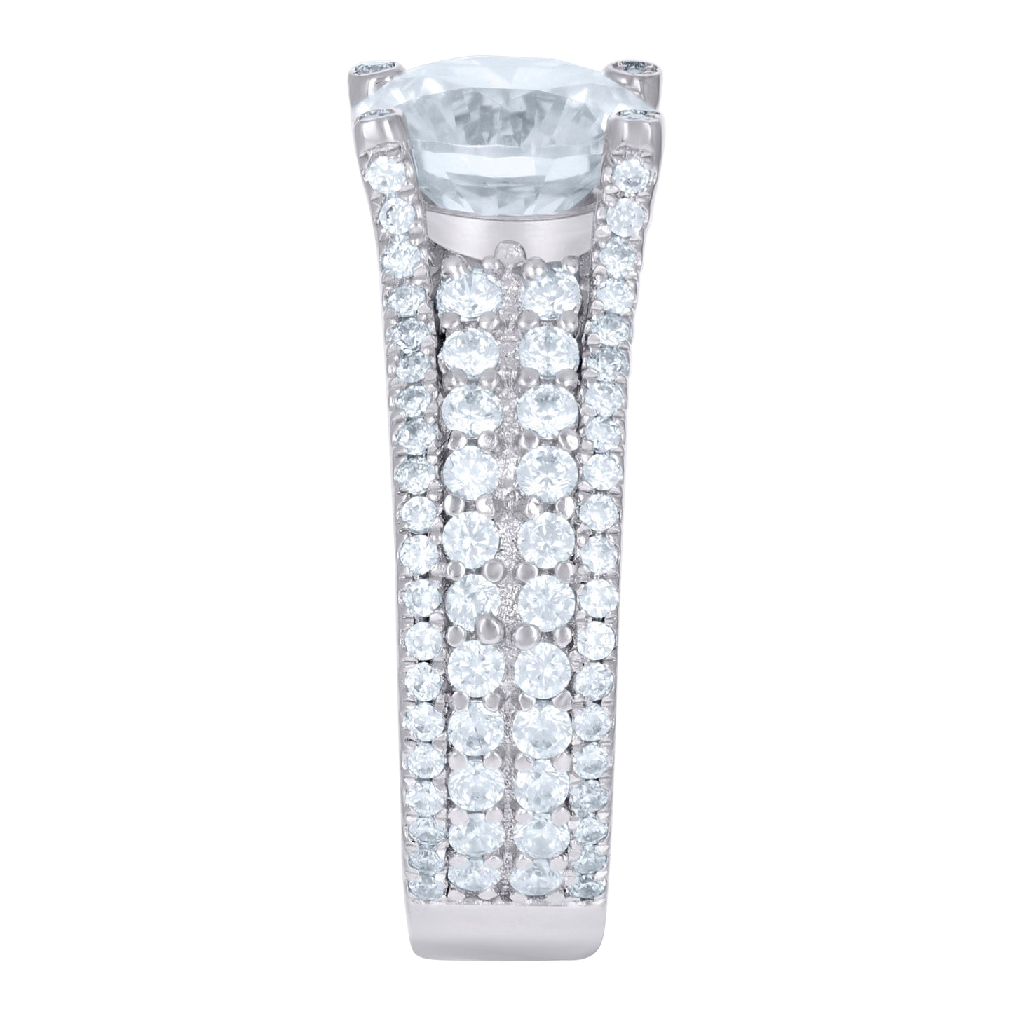 Sterling Silver Women's Cubic Zirconia Bridal Anniversary Engagement Wedding Ring