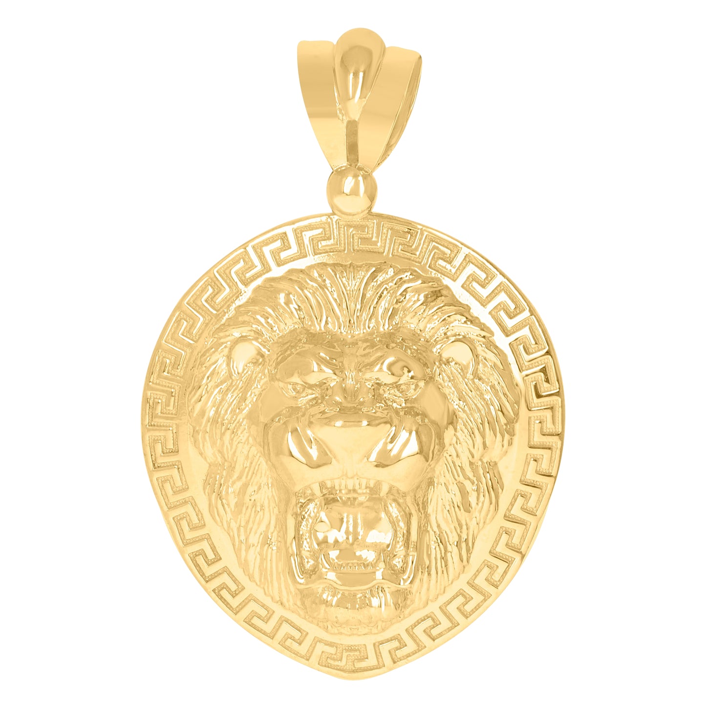 10K Yellow Gold Mens Zodiac Sign Leo Lion Charm Pendant