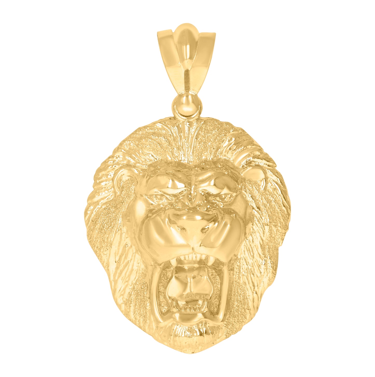 10K Yellow Gold Mens Zodiac Sign Leo Lion Charm Pendant