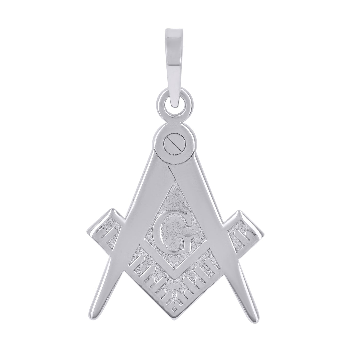 Sterling Silver Unisex Masonic Symbol Religious Charm Pendant