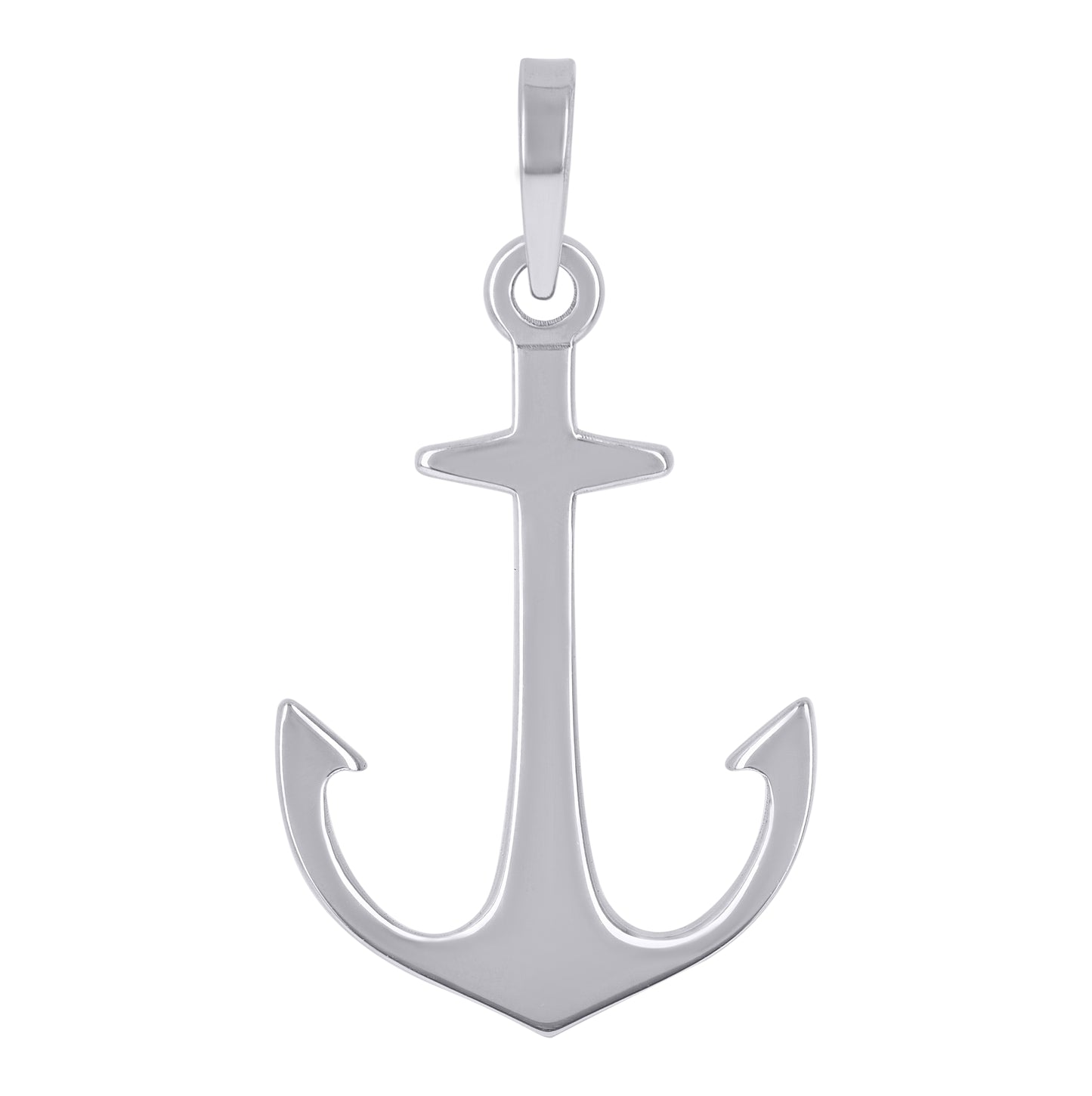 Sterling Silver Unisex Anchor Ocean Life Charm Pendant