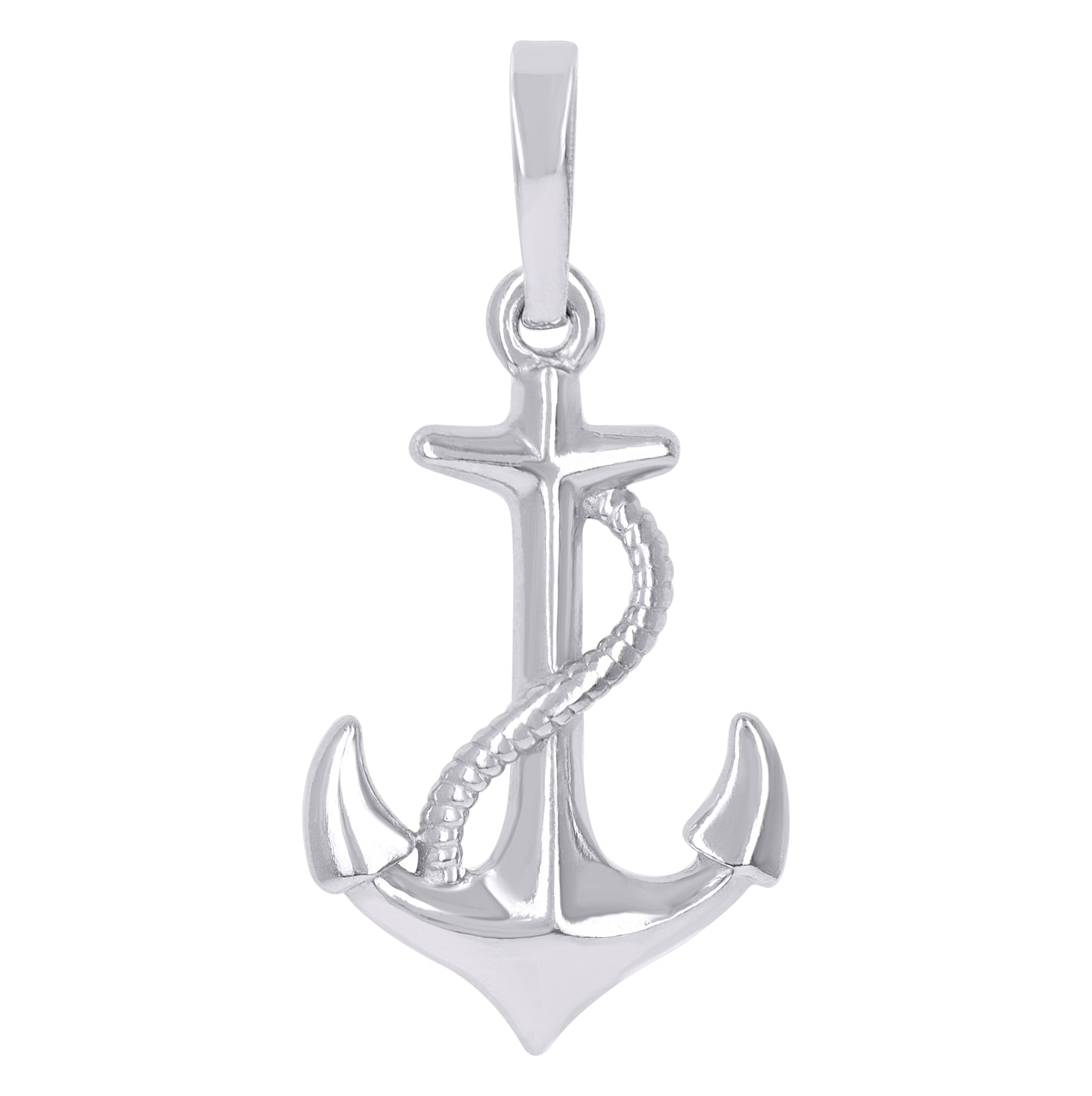 Sterling Silver Unisex Anchor Ocean Life Charm Pendant