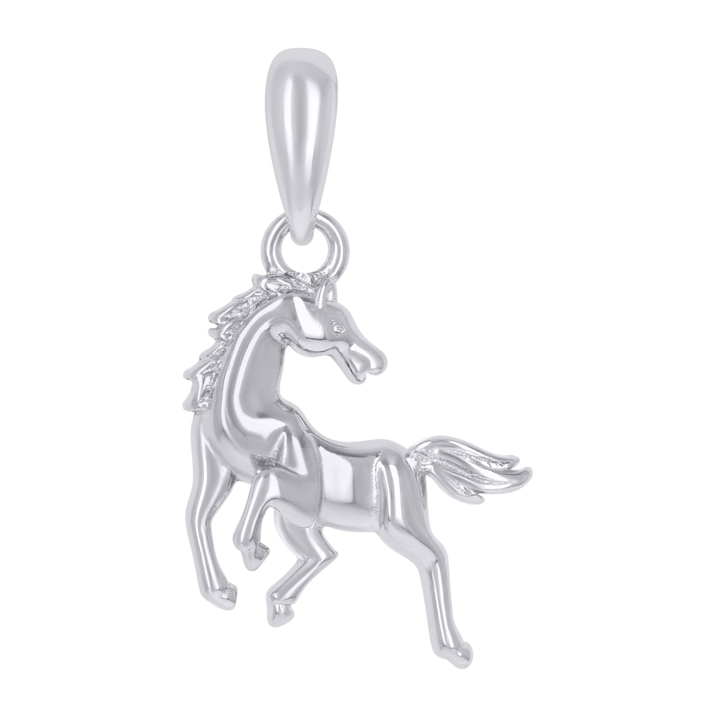 Sterling Silver Mens Horse Animal Wildlife Charm Pendant