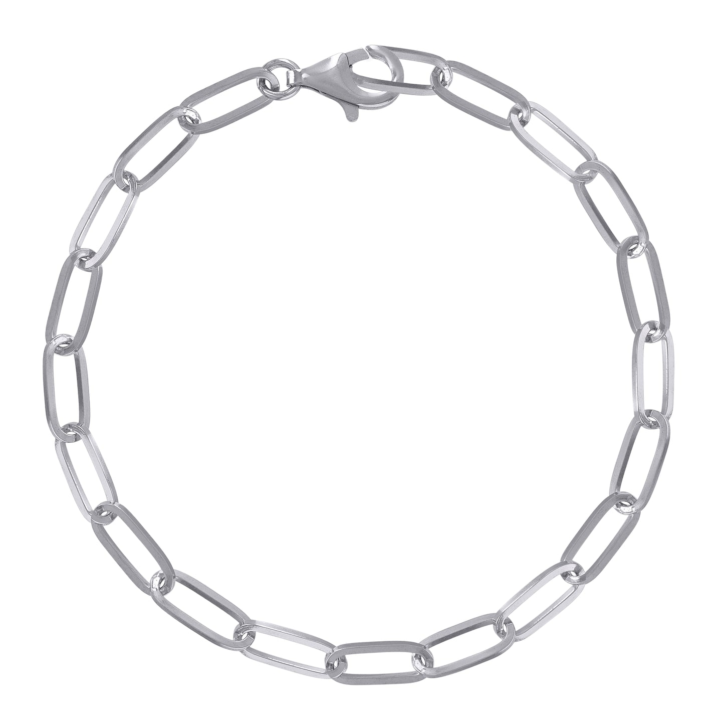 Sterling Silver Womens Fashion Link Bracelet