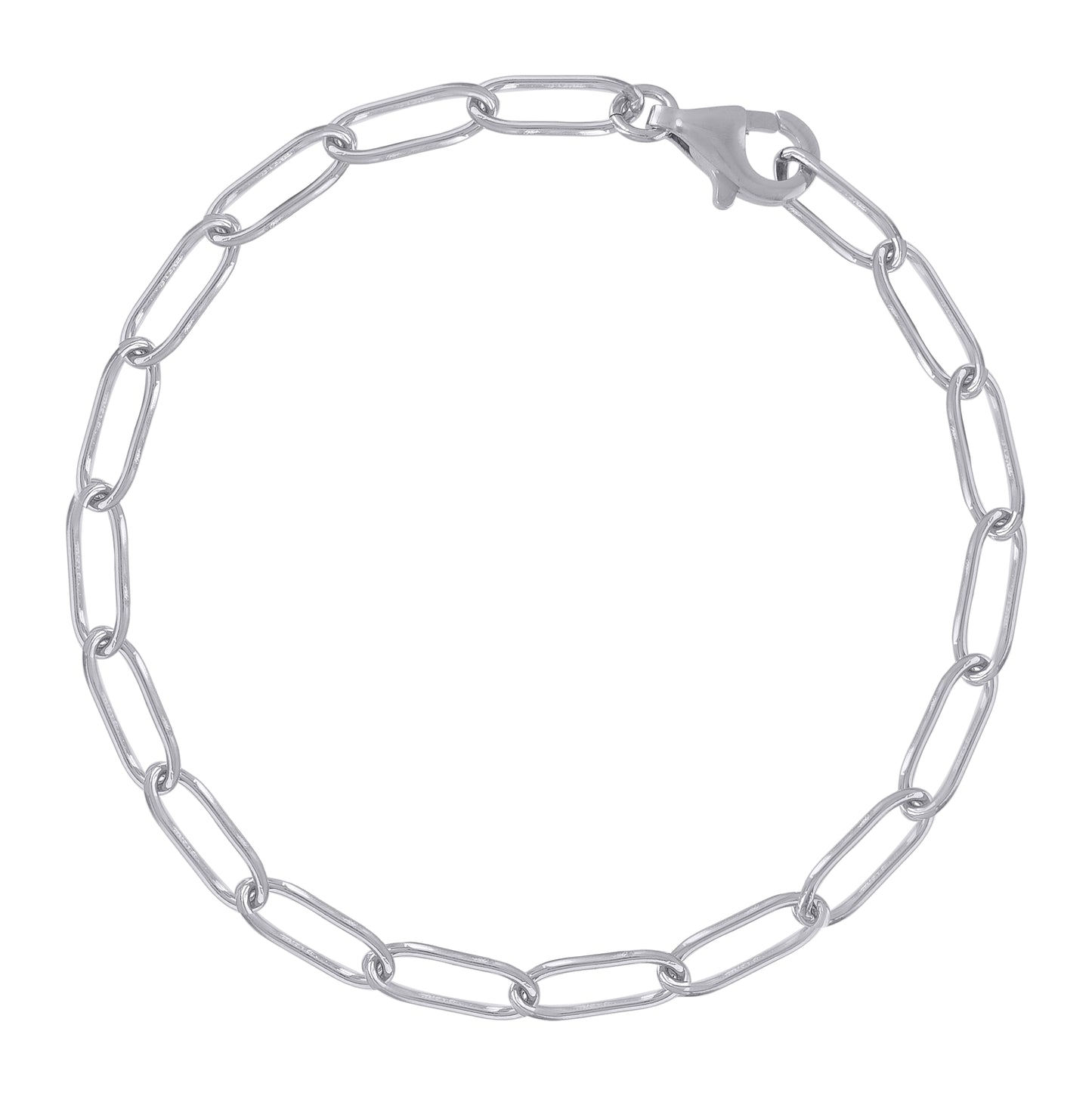Sterling Silver Womens Fashion Link Bracelet