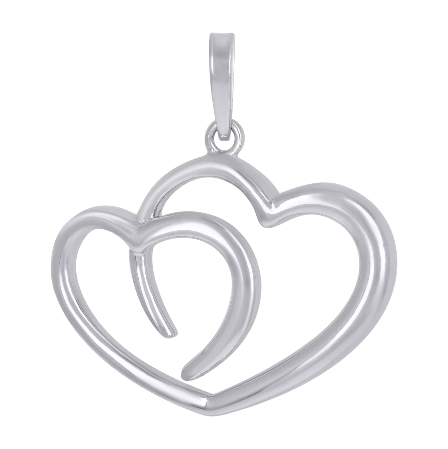 Sterling Silver Womens Heart Charm Pendant