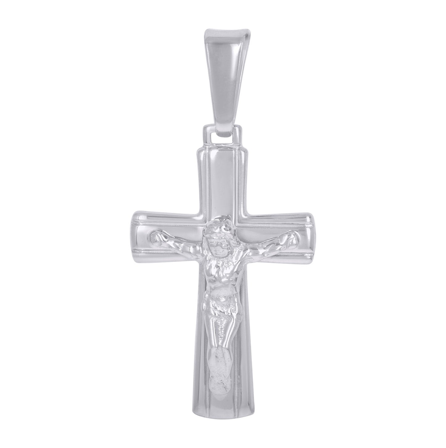 Sterling Silver Unisex Crucifix Cross Religious Charm Pendant