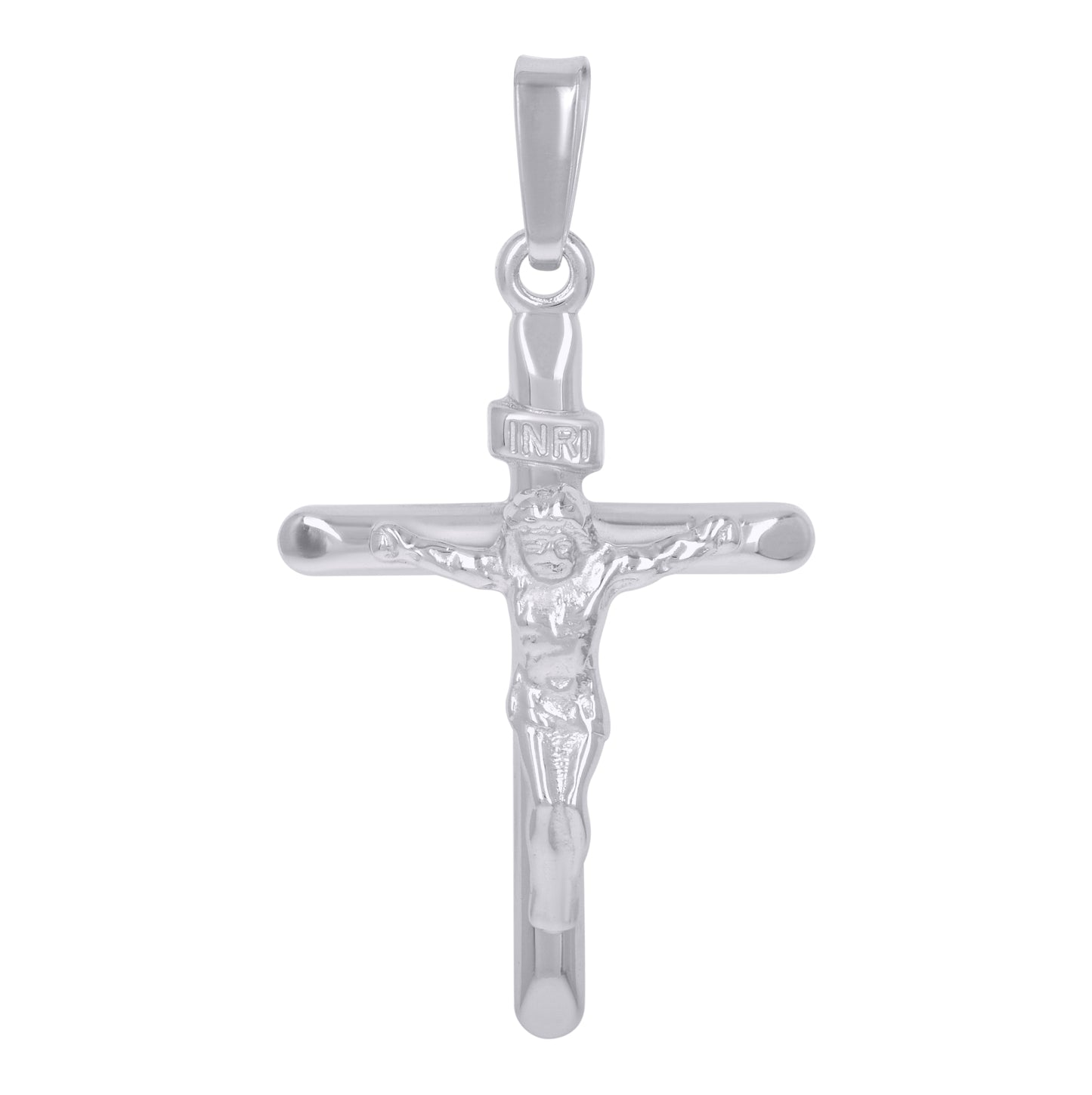 Sterling Silver Unisex Crucifix Cross Religious Charm Pendant