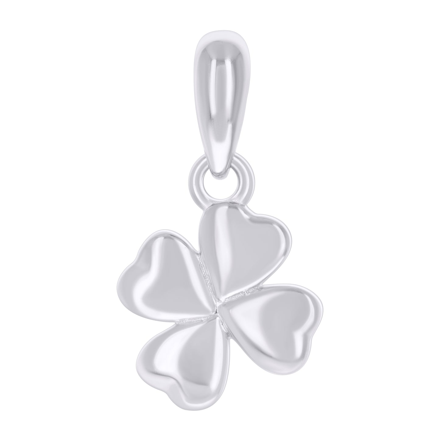 Sterling Silver Womens Clover Leaf Good Luck Charm Pendant